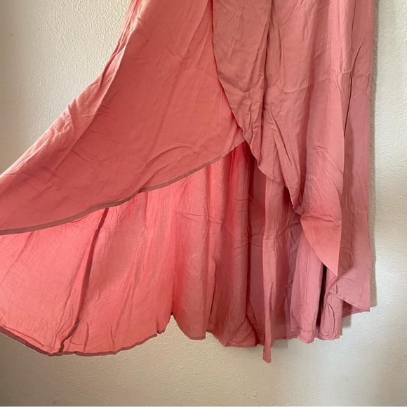 NWT O’Neill Ambrosio High-Low Maxi Skirt Women’s M Rose Pink High Rise Beach - Picture 8 of 16